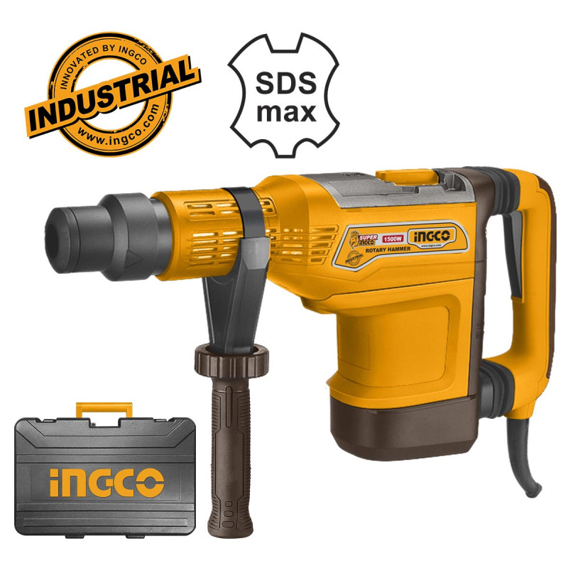 INGCO Πιστολέτο Περιστροφικό Κρουστικό 1500W SDS max 9kg (RH1500528)