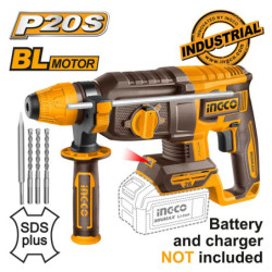 INGCO Πιστολέτο Περιστροφικό Κρουστικό Σκαπτικό Μπαταρίας 20V Li-Ion SOLO 2.5J (CRHLI20268)