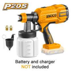 INGCO Πιστόλι Βαφής Μπαταρίας 20V Li-Ion SOLO (CSGLI2003)