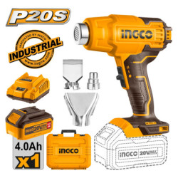 INGCO Πιστόλι Θερμού Αέρα Μπαταρίας 20V Li-Ion (HGLI20025)