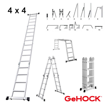 GeHOCK Πολυμορφική Σκάλα Αλουμινίου 4 x 4 GeHOCK (9351475)