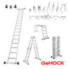GeHOCK Πολυμορφική Σκάλα Αλουμινίου 4 x 4 GeHOCK (9351475)