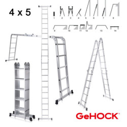 GeHOCK Πολυμορφική Σκάλα Αλουμινίου 4 x 5 GeHOCK (9351580)