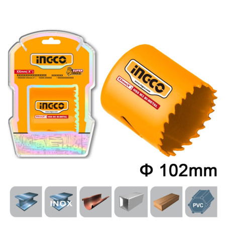 INGCO Ποτηροτρύπανο Bi-Metal 102mm (HSB101021)