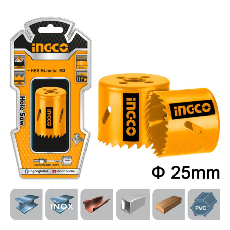 INGCO Ποτηροτρύπανο Bi-Metal 25mm (HSB10251)