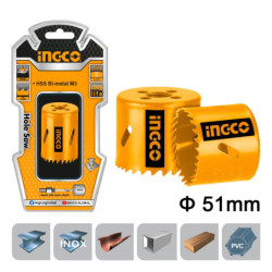 INGCO Ποτηροτρύπανο Bi-Metal 51mm (HSB10511)