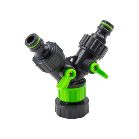 GeHOCK Ρακόρ Διπλής Παροχής με Διακόπτες 3/4" - 1" GeHOCK (2WTA3401)