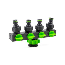 GeHOCK Ρακόρ Τετραπλής Παροχής με Διακόπτες 3/4" - 1" GeHOCK (4WTA3401)