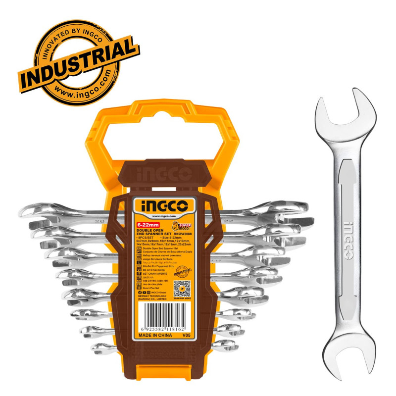 INGCO Σετ 8 τεμ. Γερμανικά 6-22 mm (HKSPA2088)