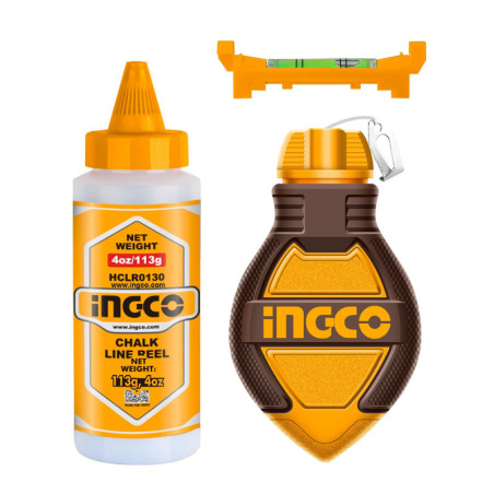 INGCO Σετ Νήμα Αλφάδι Ώχρας 30m (HCLR0130)