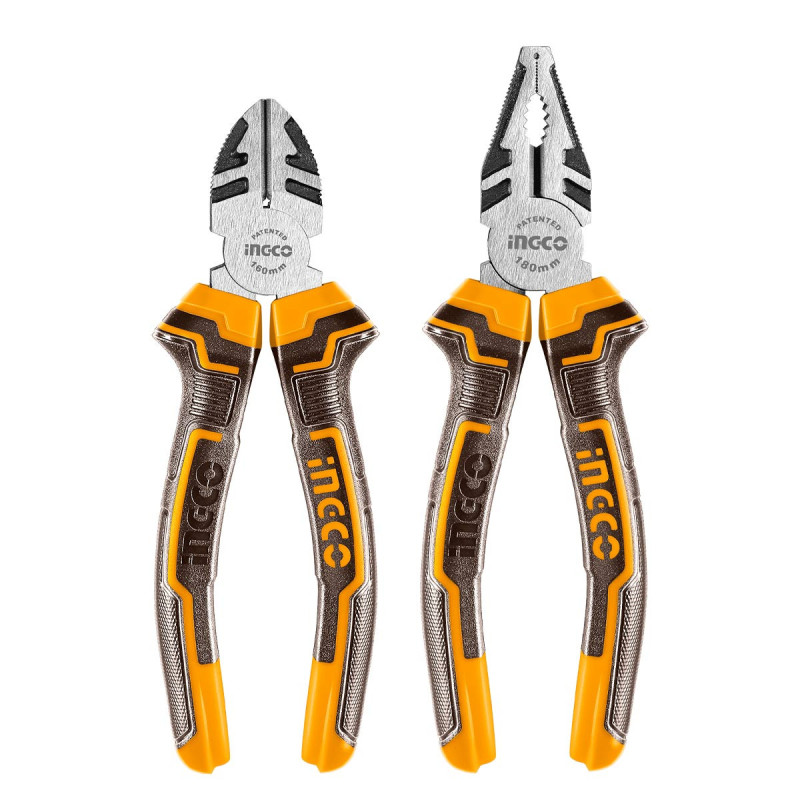 INGCO Σετ Πένσα 180mm και Πλαγιοκόπτης 160mm Basic (HKPS08216)
