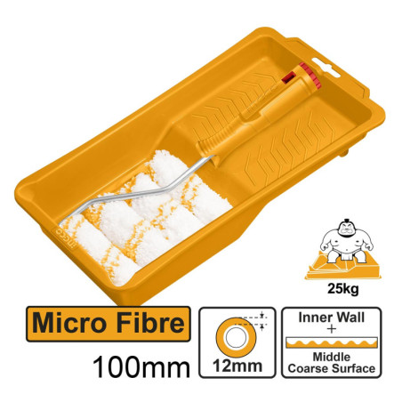 INGCO Σετ Ρολό Βαφής Μίνι 4" 6 Τεμαχίων με Σκαφάκι (HKTCB061004)