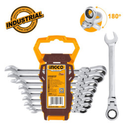 INGCO Σπαστά Γερμανοπολύγωνα Καστάνιας 8-19mm Σετ 8 τεμ. (HKSPAR1083)