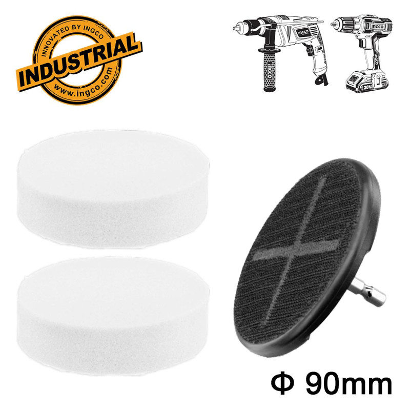 INGCO Σπόγγοι Λείανσης με Βάση Δραπάνου Σετ 3 τεμ. (WCB35351)