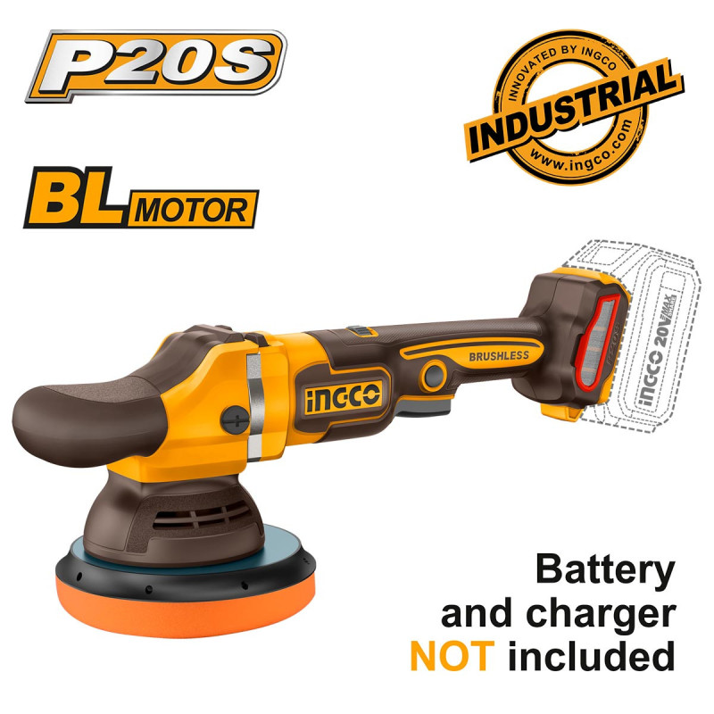 INGCO Στιλβωτής Αλοιφαδόρος Μπαταρίας 20V Li-Ion SOLO Φ 150mm (APLI2015)