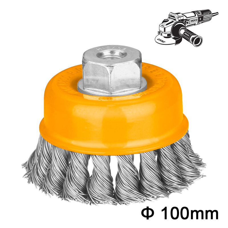 INGCO Συρματόβουρτσα Γωνιακού Tροχού M14 100mm (WB21001)