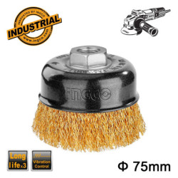 INGCO Συρματόβουρτσα Γωνιακού Tροχού M14 Σκληρής Χρήσης 75mm (WB10755)