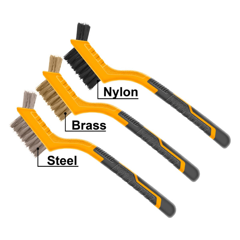 INGCO Συρματόβουρτσες Μίνι 180mm Σετ 3 τεμ. (HKTWB10306)