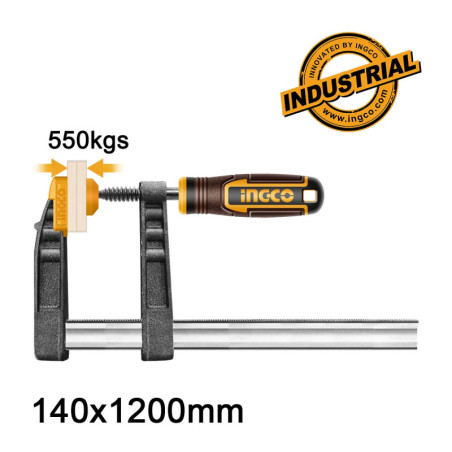 INGCO Σφιγκτήρας Μαραγκών Βαρέος Τύπου 140x1200mm (HFC021401)