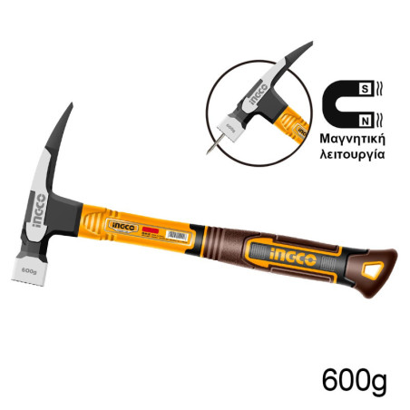 INGCO Σφυρί Προκοβγάλτης Σκεπάδων Μαγνητικό 600g (HCH81060)