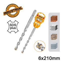 INGCO Τρυπάνι Τετράκοπο SDS plus S4L 6x210mm (DBH1210603C)