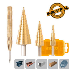 INGCO Τρυπάνια Κώνικα και Πόντα Αυτόματη Σετ 4 τεμ. (AKSDS2041)