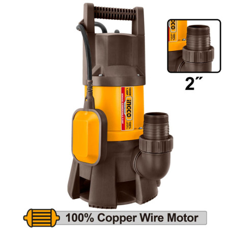 INGCO Υποβρύχια Αντλία Νερού - Ακαθάρτων 1000W (SPD10001)