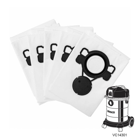 INGCO Φιλτρόσακοι Υφασμάτινοι 5 τεμ. για VC14301 (107419590)
