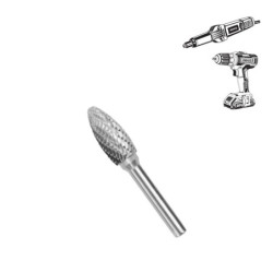 INGCO Φρέζα Καρβιδίου Βολφραμίου με Κωνική Στρογγυλεμένη Κεφαλή Φ 6mm (HRRC0602)