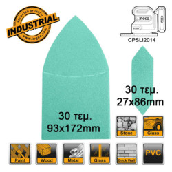 INGCO Φύλλα Λείανσης Δ. Τριβείου 93x172mm 27x86mm Σετ 60 τεμ.  για CPSLI2014 (AKTS938660)