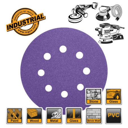 INGCO Φύλλα Λείανσης Τριβείου Φ 150mm Σετ 10 τεμ. (AKRS150102)