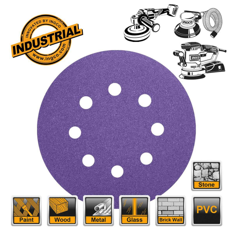 INGCO Φύλλα Λείανσης Τριβείου Φ 150mm Σετ 10 τεμ. (AKRS150103)