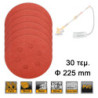 INGCO Φύλλα Λείανσης Τριβείου Φ 225mm Σετ 30 τεμ. για DWS….. (AKRS225030)
