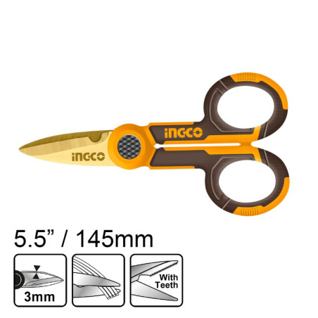 INGCO Ψαλίδι Ηλεκτρολόγου 145mm (HES02855)