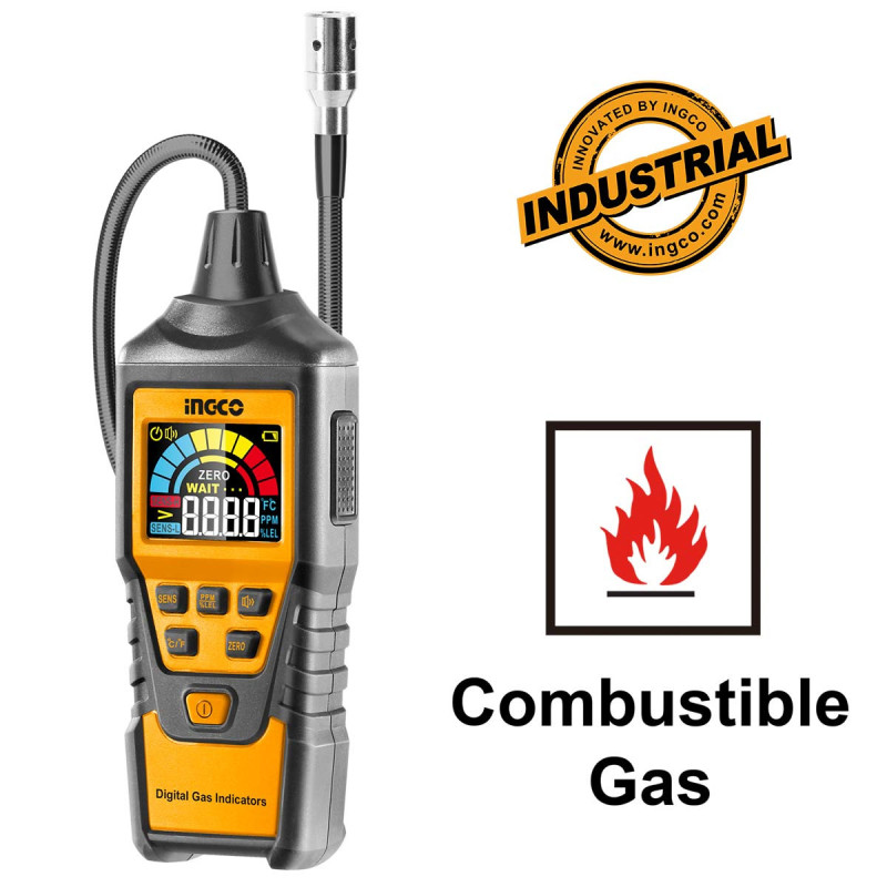 INGCO Ψηφιακός Ανιχνευτής Διαρροής Αερίων (HETGA01)