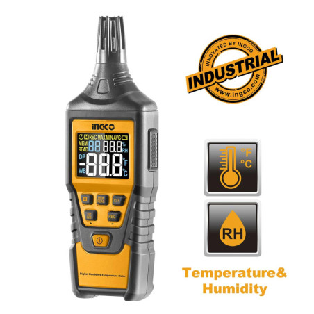 INGCO Ψηφιακός Μετρητής Υγρασίας και Θερμοκρασίας (HETHT01)