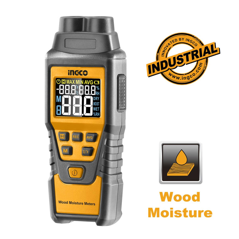 INGCO Ψηφιακός Μετρητής Υγρασίας Ξύλων και Δομικών Υλικών (HETWM01)