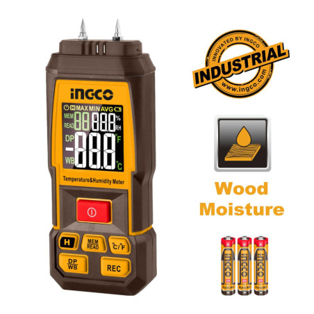 INGCO Ψηφιακός Μετρητής Υγρασίας Ξύλων και Δομικών Υλικών (HETWM031)