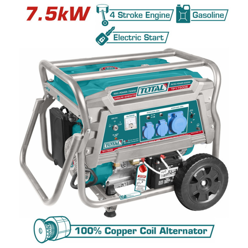 TOTAL ΕΠΑΓΓ. ΗΛΕΚΤΡΟΓΕΝΝΗΤΡΙΑ ΒΕΝΖΙΝΗΣ 7.500W (TP175006)