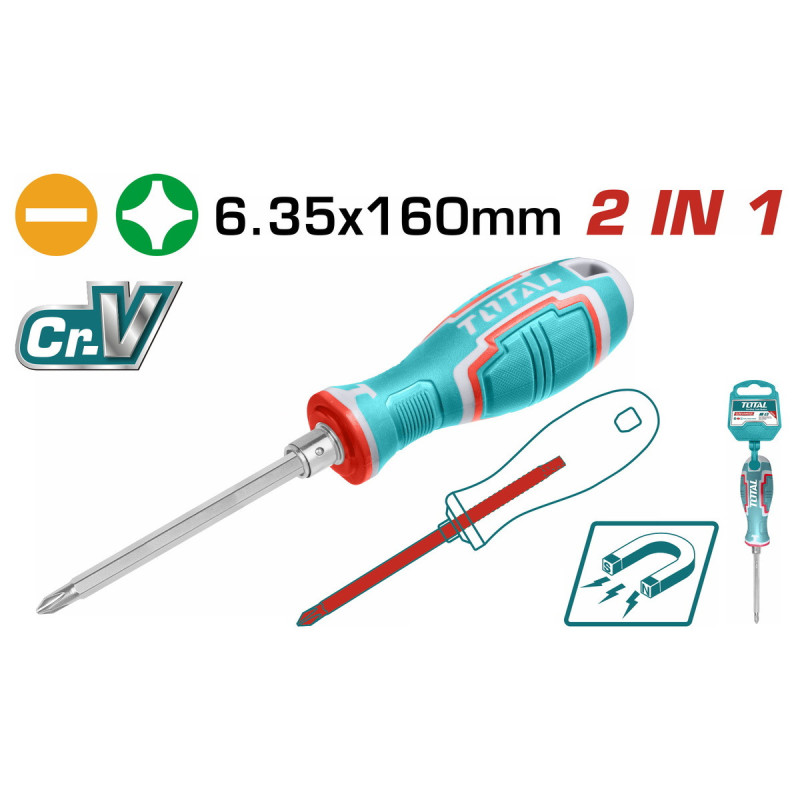 TOTAL ΚΑΤΣΑΒΙΔΙ ΜΑΓΝ. ΔΙΠΛΟ PH2 + SL6.3 X 160 (THT250206)