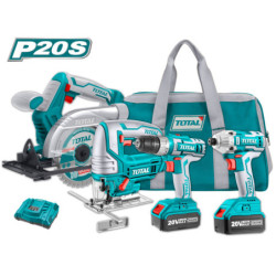 BF TOTAL ΕΠΑΓΓΕΛΜΑΤΙΚΟ ΣΕΤ ΔΡΑΠΑΝΟΚΑΤΣΑΒΙΔΟ + ΠΑΛΜΙΚΟ ΚΑΤΣΑΒΙΔΙ + ΣΕΓΑ + ΔΙΣΚΟΠΡΙΟΝΟ ΜΠΑΤΑΡΙΑΣ ΛΙΘΙΟΥ 20V / 4Ah (TCKLI2010)