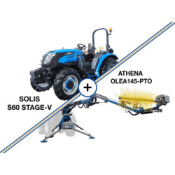 Τρακτέρ ημι-στάνταρτ | 4x4 | 3067cc | SOLIS S60 Stage V + ATHENA OLEA145-PTO - COMBO SALES