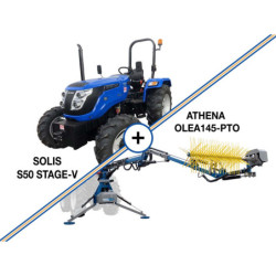 Τρακτέρ ημι-στάνταρτ | 4x4 | 3067cc | SOLIS S50 Stage V + ATHENA OLEA145-PTO - COMBO sales