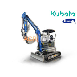 Μίνι εκσκαφέας 4T, Kubota Diesel, με περιστροφή στην μπούμα, πλαϊνούς μοχλούς χειρισμού και γραμμή σφύρας EB40-PRO