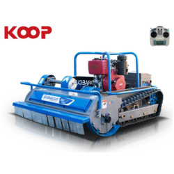 Τηλεκατευθυνόμενος καταστροφέας 120εκ χόρτων και κλαδιών με μαχαίρια, υβριδικός, ερπυστριοφόρος, ραδιοχειριστήριο 150m, κινητήρα πετρελαίου 15hp RSC120 Hybrid Koop