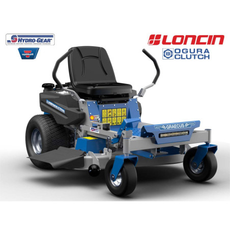 Χλοοκοπτικό επιτόπιας στροφής 106cm με υδροστατικό κιβώτιο, πλάγια εκτόξευση, κιτ χορτολιπάσματος και V-Twin Loncin 586cc 17hp DREPANUS ZTR106