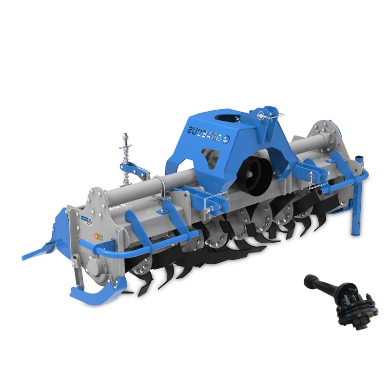 Φρέζα βαρέως τύπου, γραναζωτή, σαζμάν 4 ταχυτήτων, σταθερή για μεσαία τρακτέρ Solis, LS, John Deere, Kubota, Landini- επιφάνεια εργασίας 180cm