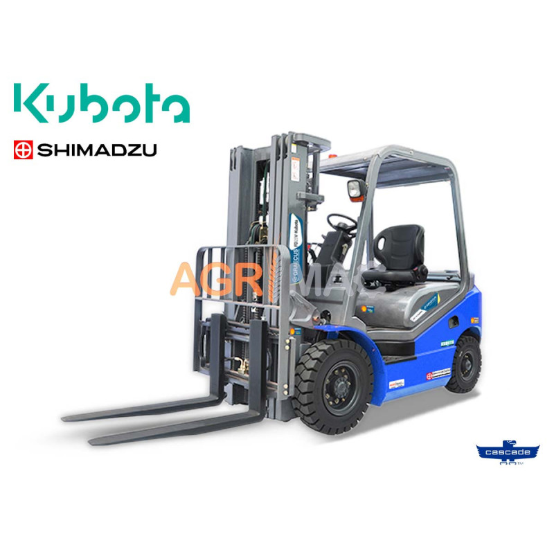 Κλάρκ 3.5Τ Kubota STAGE V diesel | Duplex 3000mm | υδραυλική πλάγια μετατόπιση | πιρούνια 1220mm