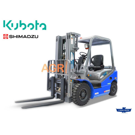 Κλάρκ 3.0Τ Kubota STAGE V diesel | Duplex 3000mm | υδραυλική πλάγια μετατόπιση | πιρούνια 1220mm