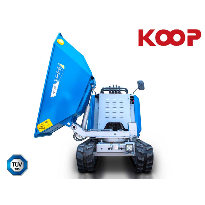 Ντάμπερ , υδροστατικό με υδραυλική πλευρική εκκένωση, πλατφόρμα αναβάτη 800kg Diesel KOOP H800S